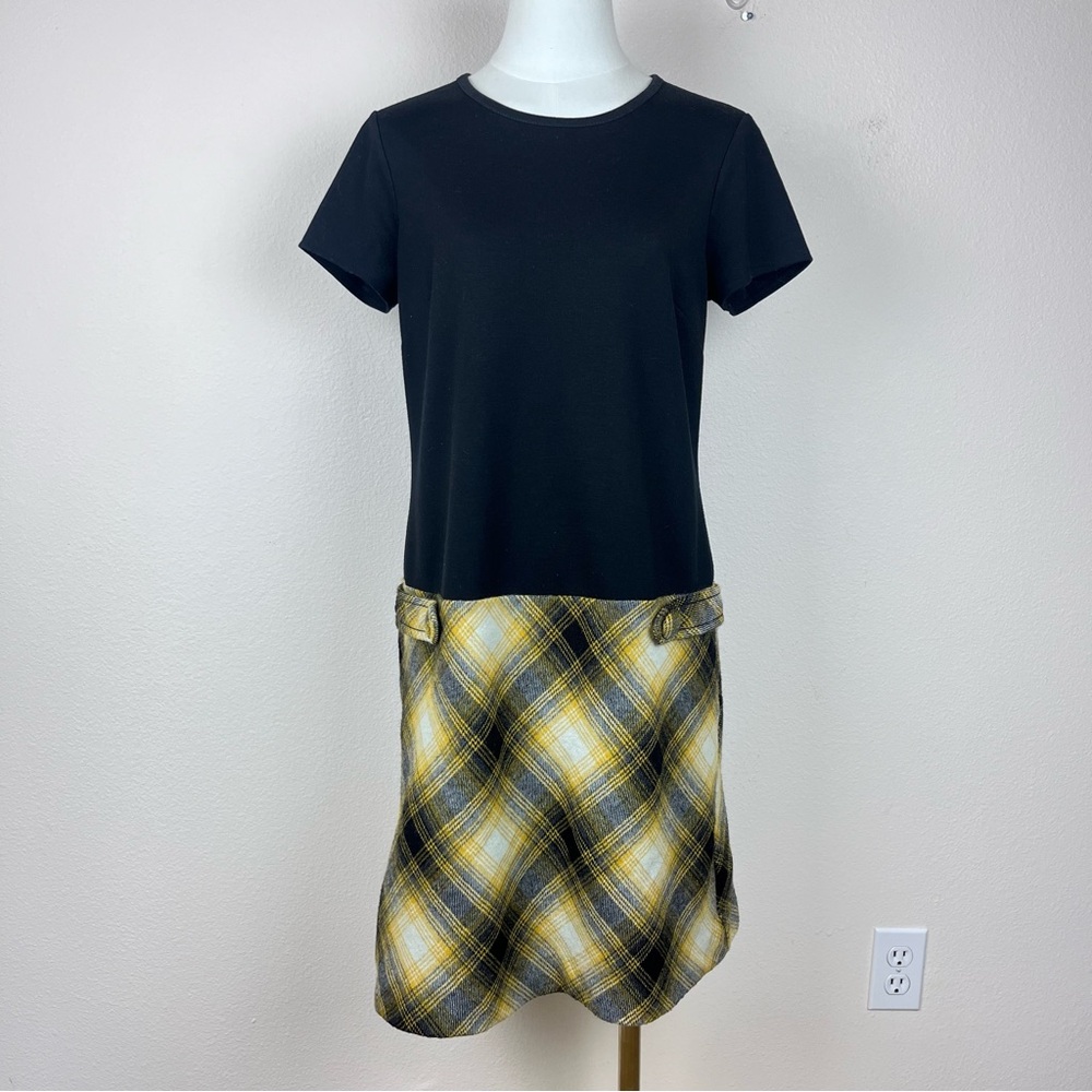 LOFT Dress Womens Eight Tartan Plaid Drop Waist Academia Schoolgirl Preppy Wool